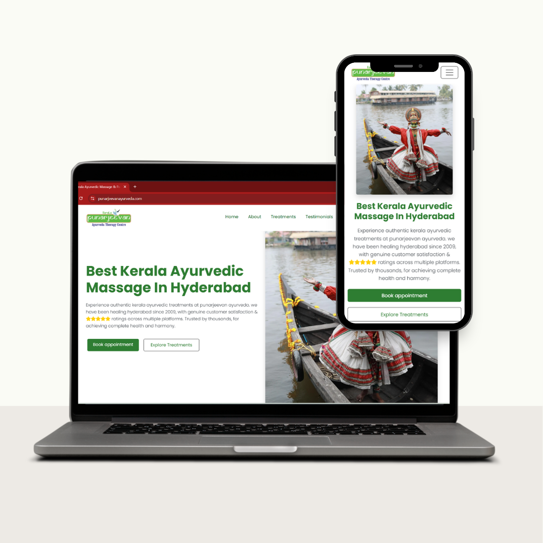 Punarjeevan Ayurveda website